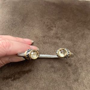 Silver and jewel bangle